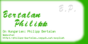 bertalan philipp business card